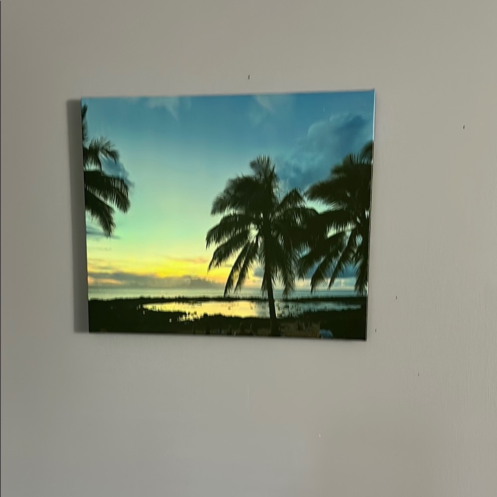 Tropical Sunset Canvas Wall Art